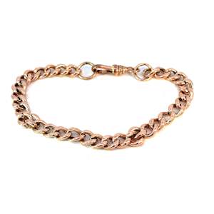 Vintage Curb Link Bracelet in 9ct Rose Gold