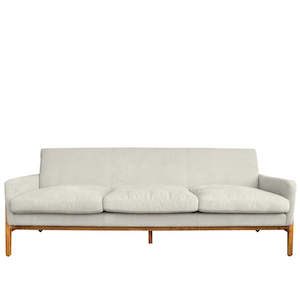 Beige Fabric 3 Seater Sofa