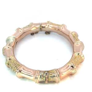 Greengrocery: Antique Bamboo Bangle in 9ct Yellow/Rose Gold