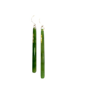 Greenstone Pounamu Long Earrings