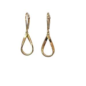 Greengrocery: Drop Pear Earrings in 9ct Yellow Gold