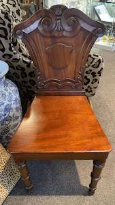 Antique Victorian Mahogany Hall Chair