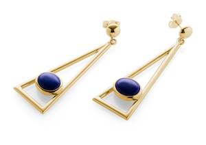 Coloured Stone Earrings: 2012 Legacy Earrings E4, Yellow Gold