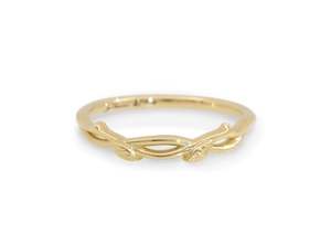 Vine Wedding Band, Yellow Gold