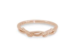 Vine Wedding Band, Red Gold