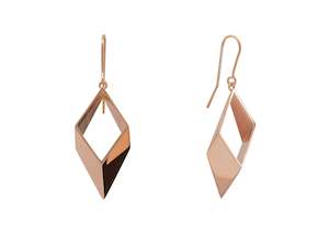 Gold Earrings: Kite Earrings, Red Gold