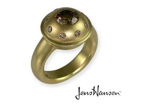 Jens Hansen Ring set with Customers Pendant, Yellow Gold