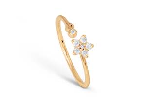 Ole Lynggaard Rings: Shooting Stars Ring in 18ct Yellow Gold and Diamonds