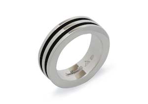 Tempting The Tough Guys: Round Fin Ring, Sterling Silver