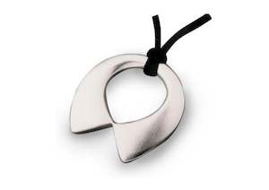 Tempting The Tough Guys: Silver Satin finished Pendant