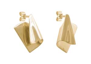 Curated Classics: Folded Cuff Earrings, Yellow Gold