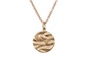 Silk Wave Pendant, Yellow Gold