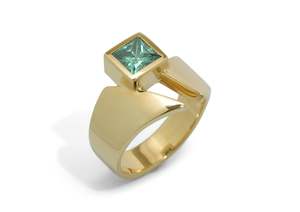 Curated Classics: Classic Princess Cut Gemstone Ring, Yellow Gold