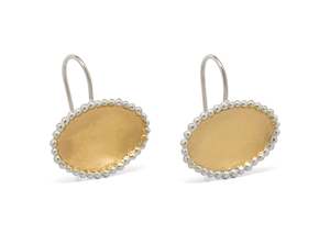 Curated Classics: Oval Gold Bond Earrings, Sterling Silver