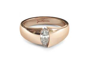 Bling It On: The Jens Hansen Marquise Diamond Ring, Red Gold