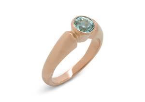 Right Hand Rings: JW78 Gemstone Ring, Red Gold