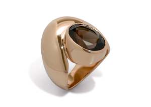 Right Hand Rings: JW232 Gemstone Ring, Red Gold