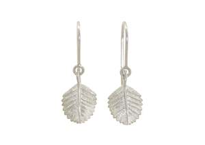 All Non Weta And Non Ole Lynggard: Beech Leaf Earrings, Sterling Silver