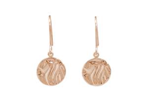 Silk Wave Earrings, Red Gold