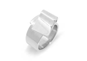 JW702 Folded Ring, Silver