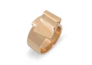 Big Bold Gold: JW702 Folded Ring, Red Gold