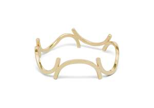 Big Bold Gold: Curved Section Bangle, Yellow Gold