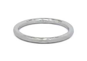 Silver Linings: Luxury Hammered Bangle, Pure Silver