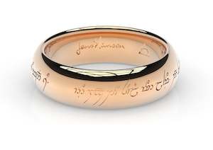 Little Elvish Love Ring Red Gold