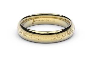 Petite Elvish Love Ring Yellow Gold