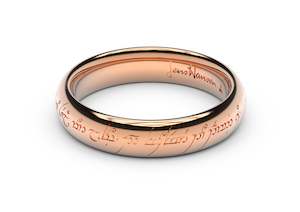 Elvish Wedding Over 500: Petite Elvish Love Ring, Red Gold