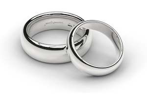 White Gold & Platinum Replica Rings Set