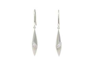 JW738 Marquise Diamond Earrings, White Gold & Platinum