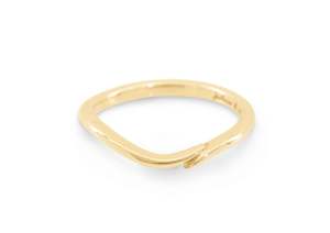 Rings: Simple Elvish Wedding Band, Yellow Gold