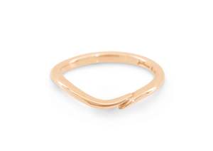 Rings: Simple Elvish Wedding Band, Red Gold