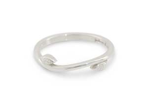 Simple Elvish Vine Wedding Band, White Gold & Platinum