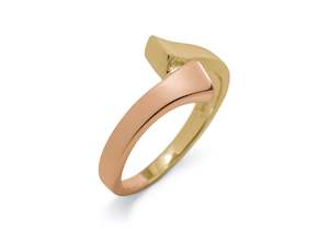 Axis: JW11 Bitone Dress Ring, Yellow & Red Gold