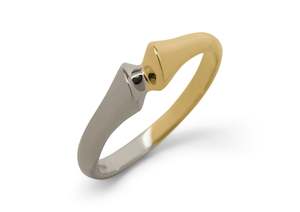 Axis: JW195 Bitone Dress Ring, Yellow & White Gold