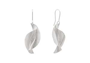 Leaf: WIII Spring Leaf Earrings, Pure Silver