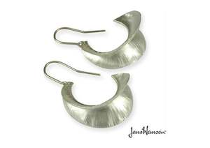 WIV Spring Leaf Earrings, Pure Silver