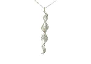 Leaf: WI Spring Leaf Pendant, Pure Silver