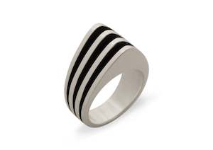 Sydney Fin: Original "Sydney Fin" Ring, White Gold & Platinum