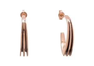 "Sydney Fin" Earrings, Red Gold