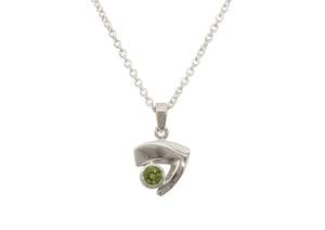 Signature: Signature Gemstone Pendant, White Gold