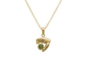 Signature: Signature Gemstone Pendant, Yellow Gold