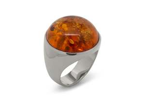 Cupola: JW258 Cabochon Gemstone Ring, Sterling Silver