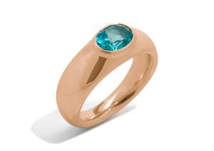 Cupola: JW102 Gemstone Ring, Red Gold