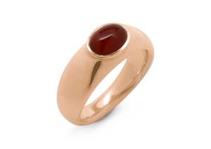 Cupola: JW102 Cabochon Gemstone Ring, Red Gold