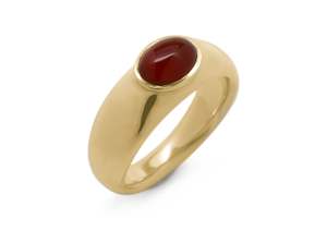 Cupola: JW102 Cabochon Gemstone Ring, Yellow Gold