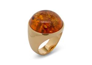 Cupola: JW258 Cabochon Gemstone Ring, Yellow Gold