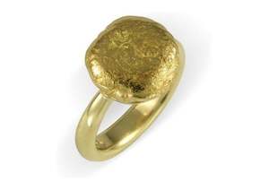 New Zealand Gold Nugget Ring, Yellow Gold